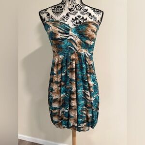 Wet Seal Strapless Animal Print Dress​​​